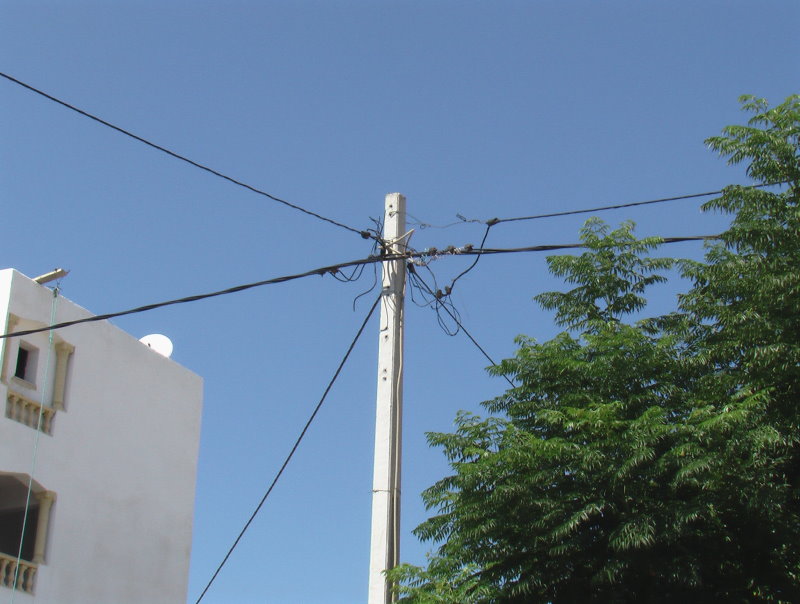 Electric Power Pole in Tunisia